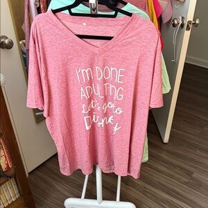 Disney Pink Tee with Fun Slogan